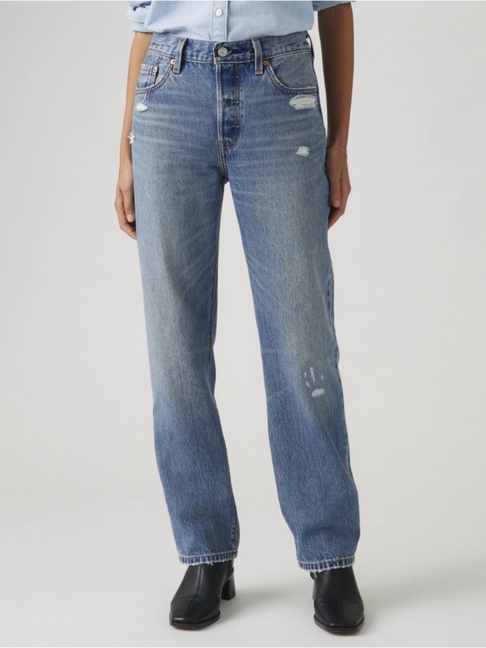 Levi's 90s mid rise vintage Loose fit Women's Faded Blue Straight-Leg Jeans